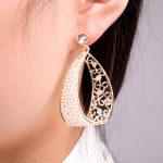 trendy earrings korea pearl gold plated rhinestone fashion trendy jewelry earrings for  women[4931 EZOSKIZ